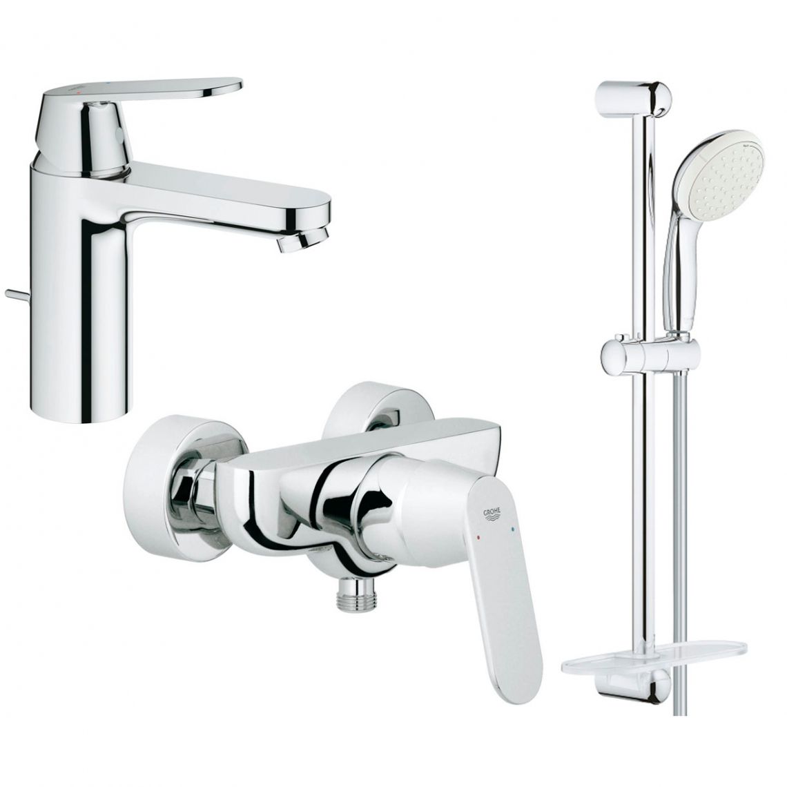 Комплект змішувачів Grohe Eurosmart Cosmopolitan для душа, хром (126114M)