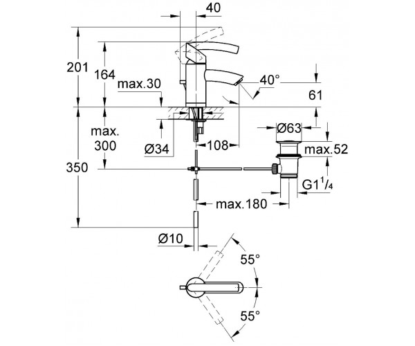 Tenso Смеситель для раковины, однорычажный