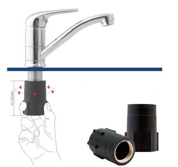 LOTTA змішувач для кухні, високий ніс, сатин, 35 мм