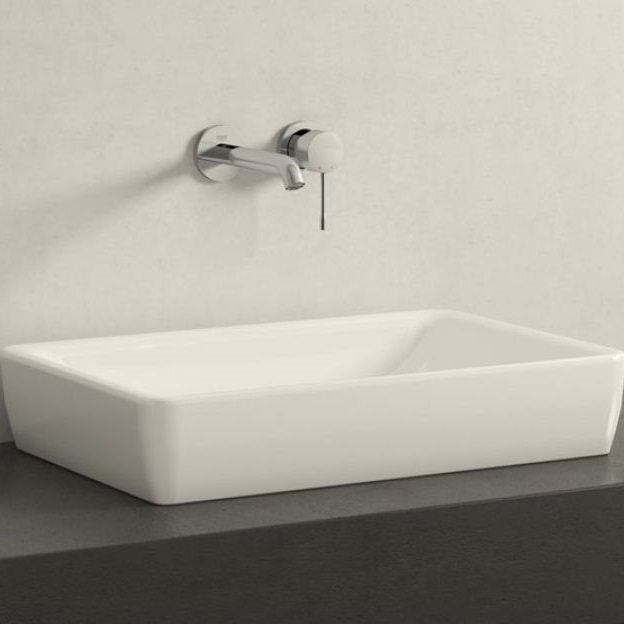 Змішувач для умивальника Grohe Essence New M-Size, монтаж зі стіни, зовнішня частина, хром