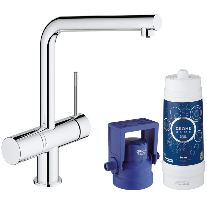Кухонний змішувач зі стартовим пакетом GROHE Blue Minta Pure (31345002)
