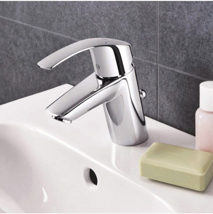 Змішувач для умивальника Grohe Eurosmart S-Size, хром, без донного клапана