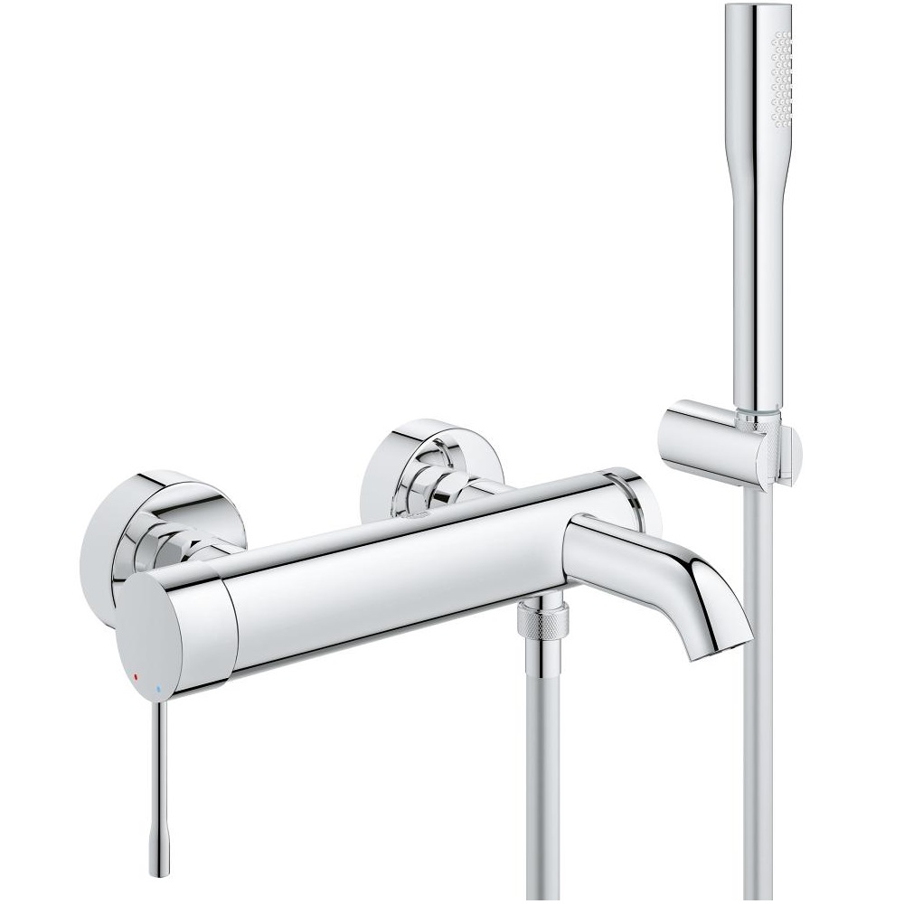 Змішувач для ванни Grohe Essence New з душовим гарнітуром, хром (33628001)