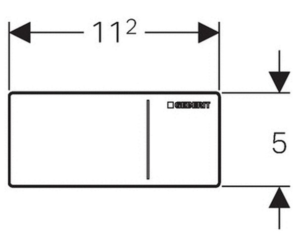 Sigma 70 змивному клавіша, дистанційний прихований змив type 70, подвійний змив, для Sigma бачків 12 см, скло чорне