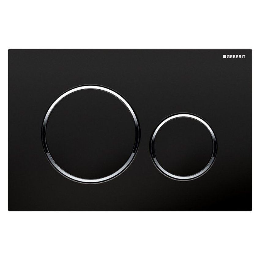 Sigma20 змивному клавіша, подвійний змив, чорний / хром глянсовий / чорний