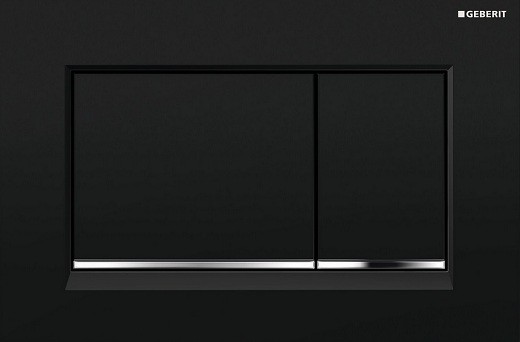 Sigma 30 змивному клавіша, подвійний змив, чорний / хром глянсовий / чорний