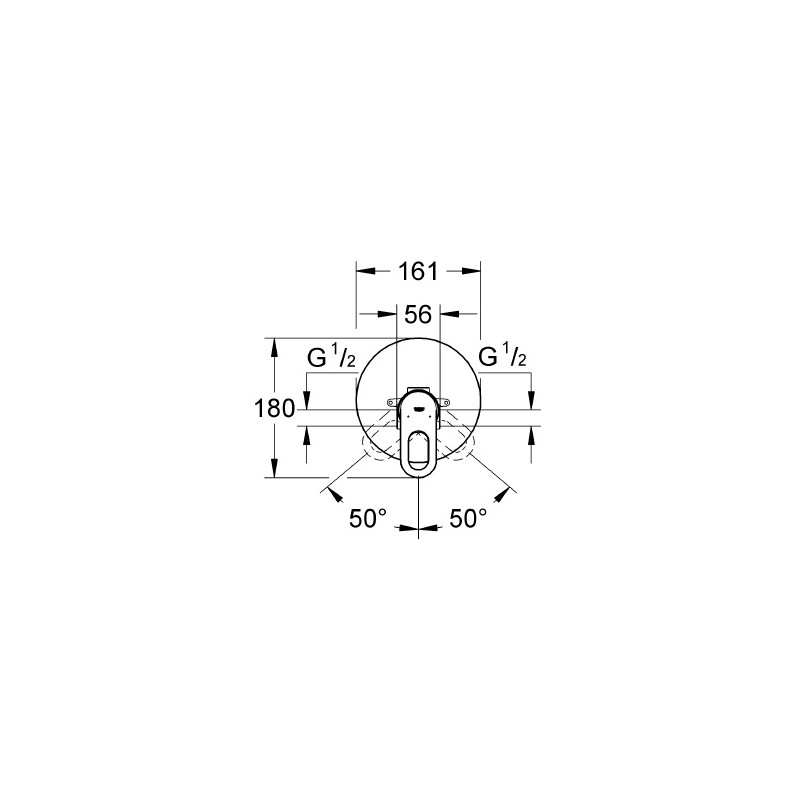 Змішувач для душа Grohe BauLoop, хром (29080000)