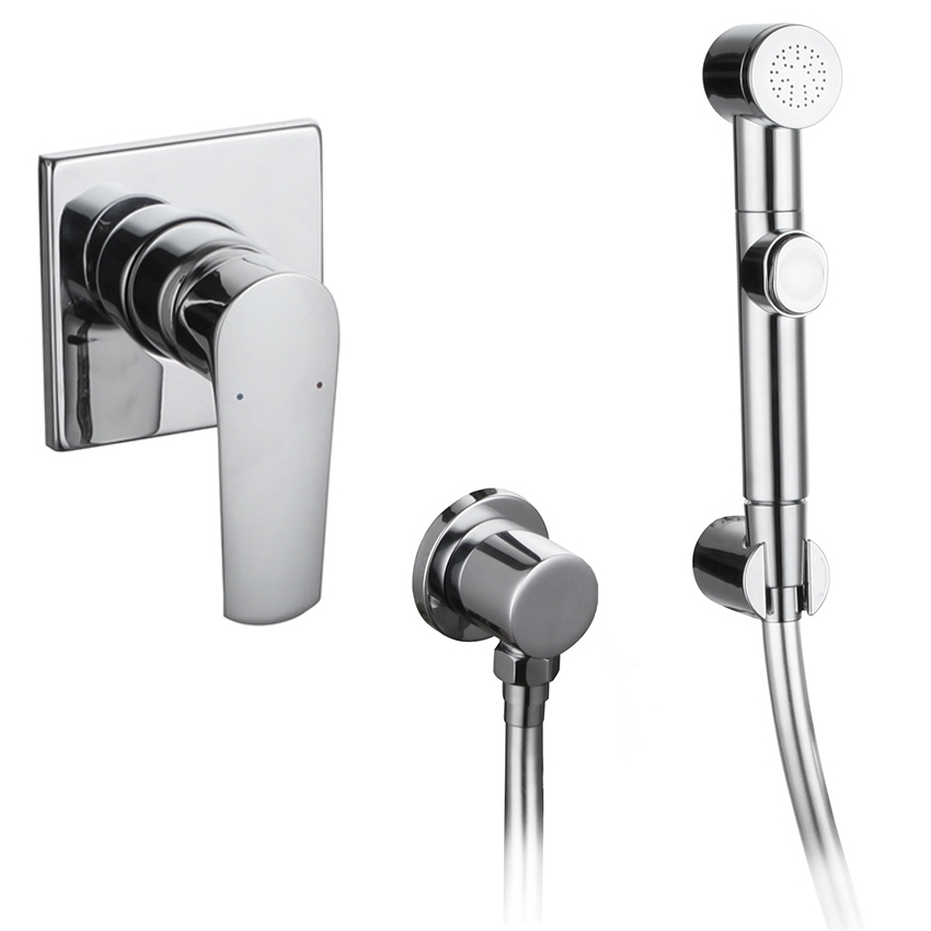 VYSKOV набір гігієнічний (змішувач прихованого монтажу з гігієнічним душем), хром