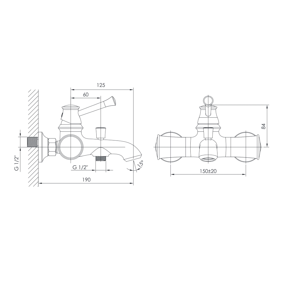 PODZIMA ZRALA змiшувач для ванни, 35 мм