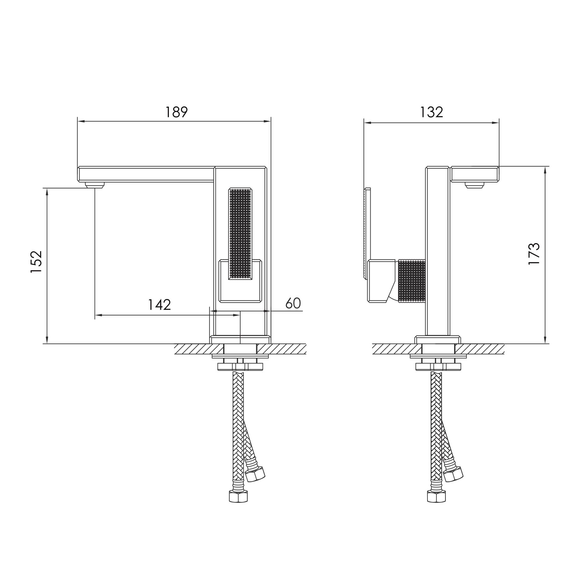 DEIRA змішувач для умивальника, хром