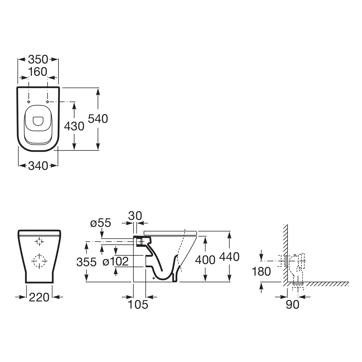 GAP Rimless унітаз підлоговий під інсталяцію
