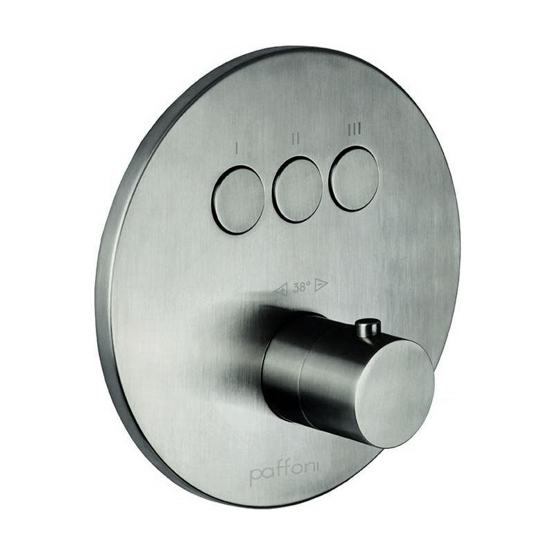 Термостат для душу Paffoni Compact box прихованого монтажу (3 функції), Steel (CPT019ST)