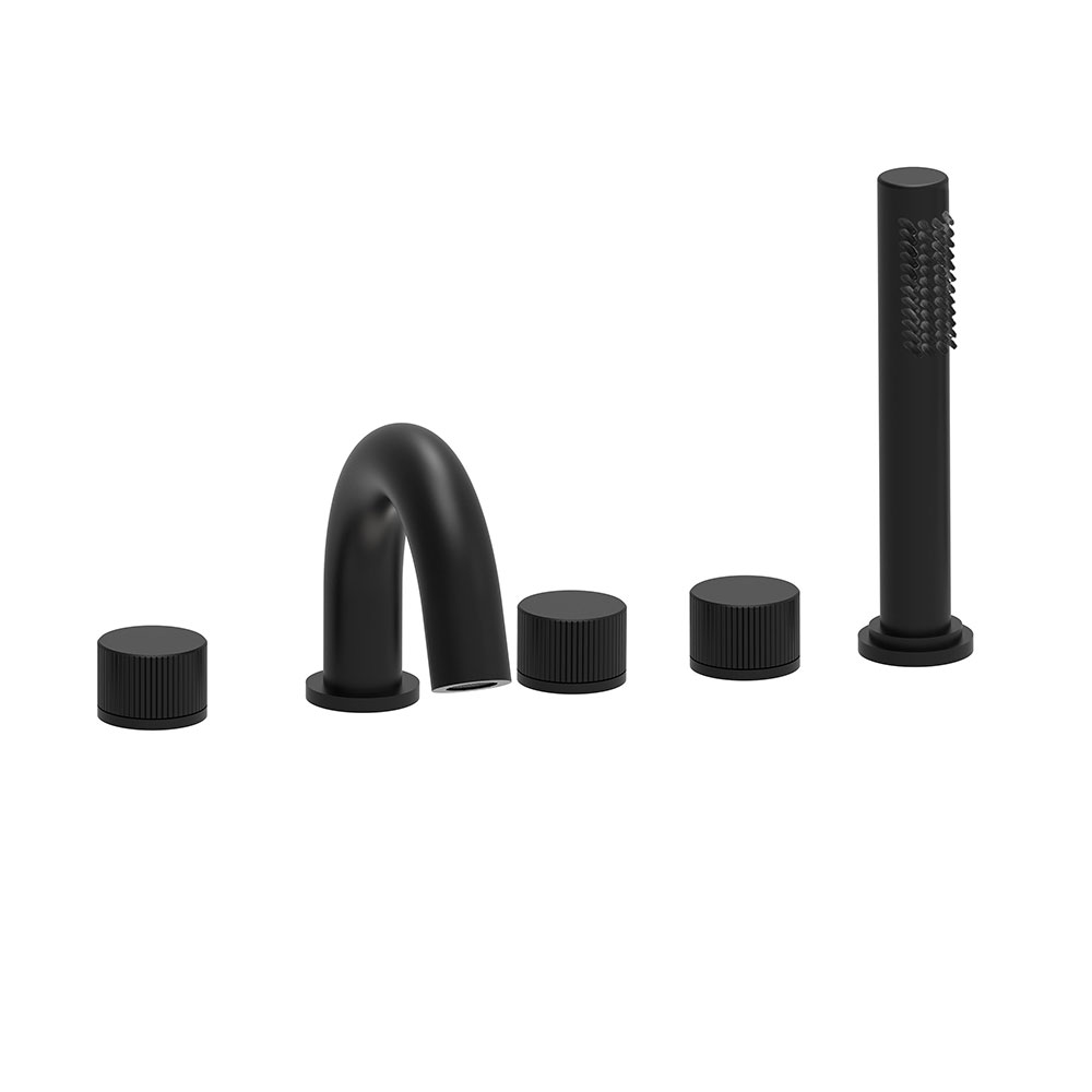 Змішувач для ванни Paffoni JO, на борт, з перемикачем, чорний матовий (JO044NO)