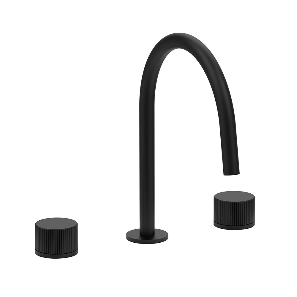 Змішувач для умивальника Paffoni JO на три отвори, чорний (JO053NO)