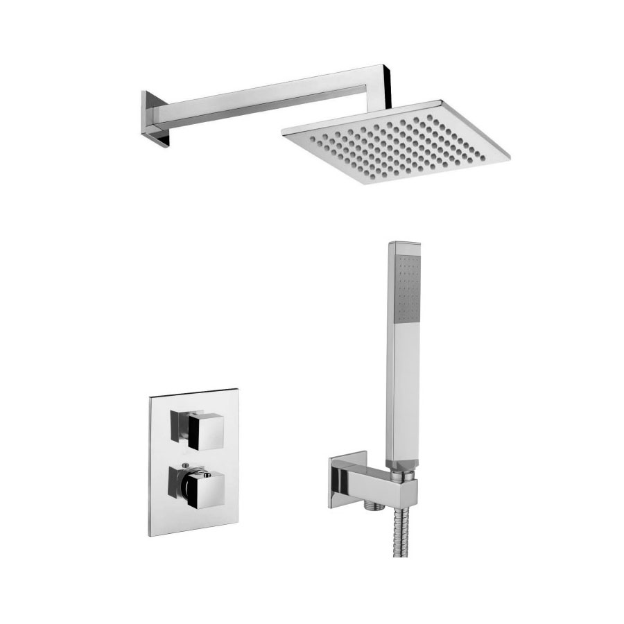 Душова система Paffoni з термостатом, хром (KITLEQ518CR-M)