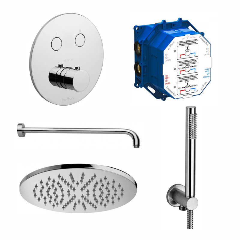 Душовий набір Paffoni Compact-T Tondo, хром (Kit Compact-T Tondo)