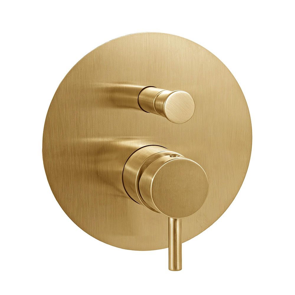 Змішувач для душу Paffoni Light, на 2 виходи, Brushed Honey Gold (LIG015HGSP)