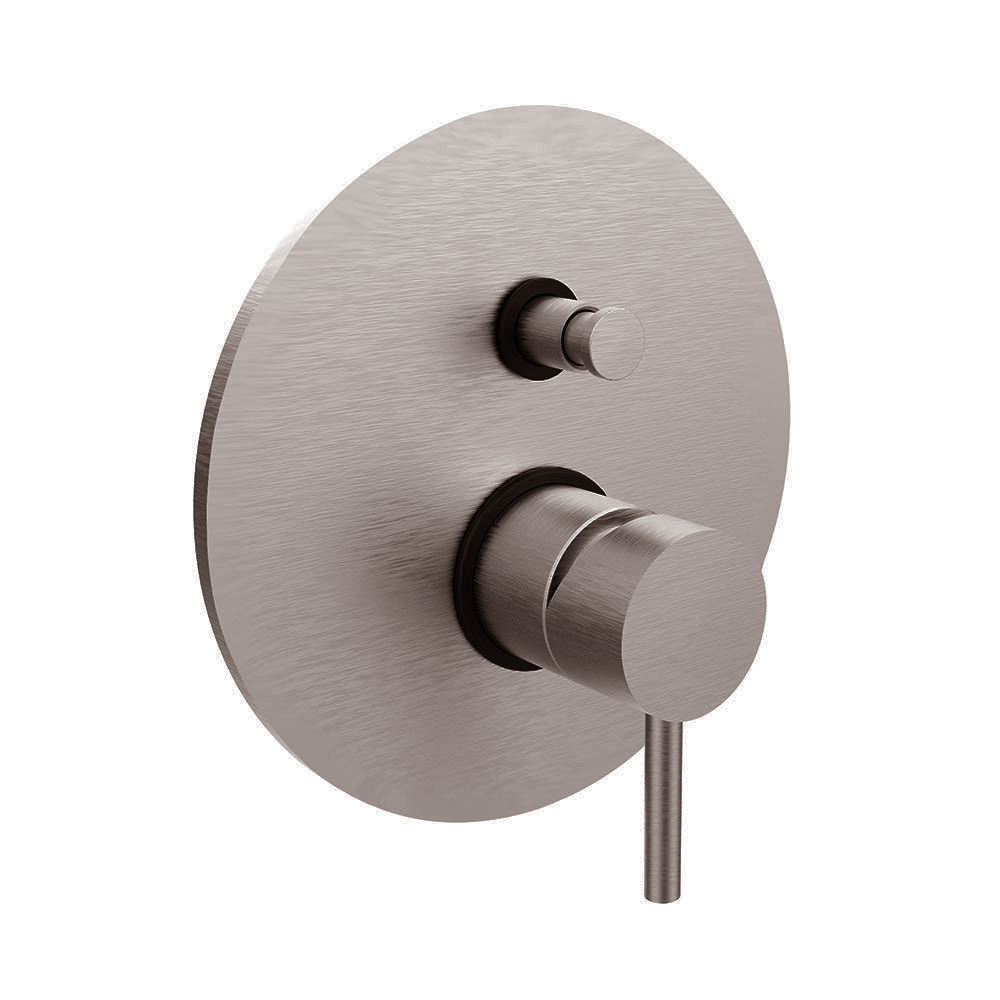 Змішувач для душу Paffoni Light, на 2 виходи, Brushed Black Nickel (LIG015NKNSP)