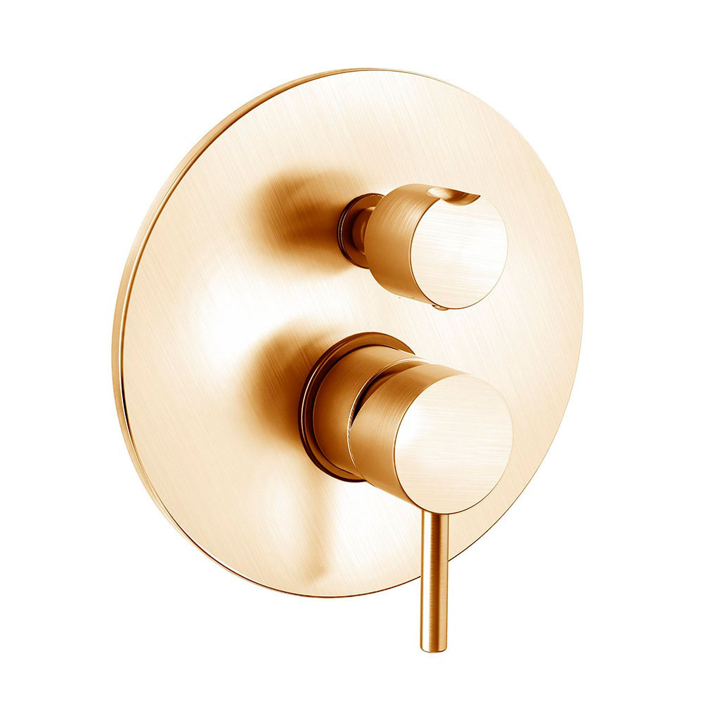 Змішувач для ванни/душу Paffoni Light, на 2 виходи, Brushed Honey Gold (LIG018HGSP)