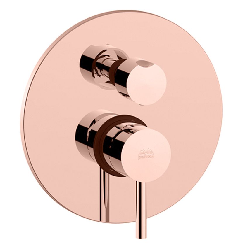 Змішувач для душа Paffoni Light прихованого монтажу на 2 споживача, рожеве золото