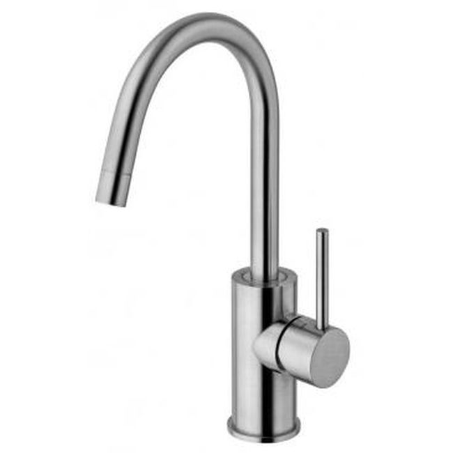 Змішувач для умивальника Paffoni Light без донного клапана, Steel Looking (LIG078ST)