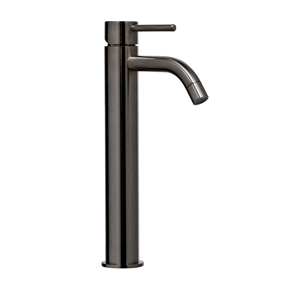 Змішувач для умивальника Paffoni Light високий, з донним клапаном, Brushed Black Nickel (LIG085NKNSP)