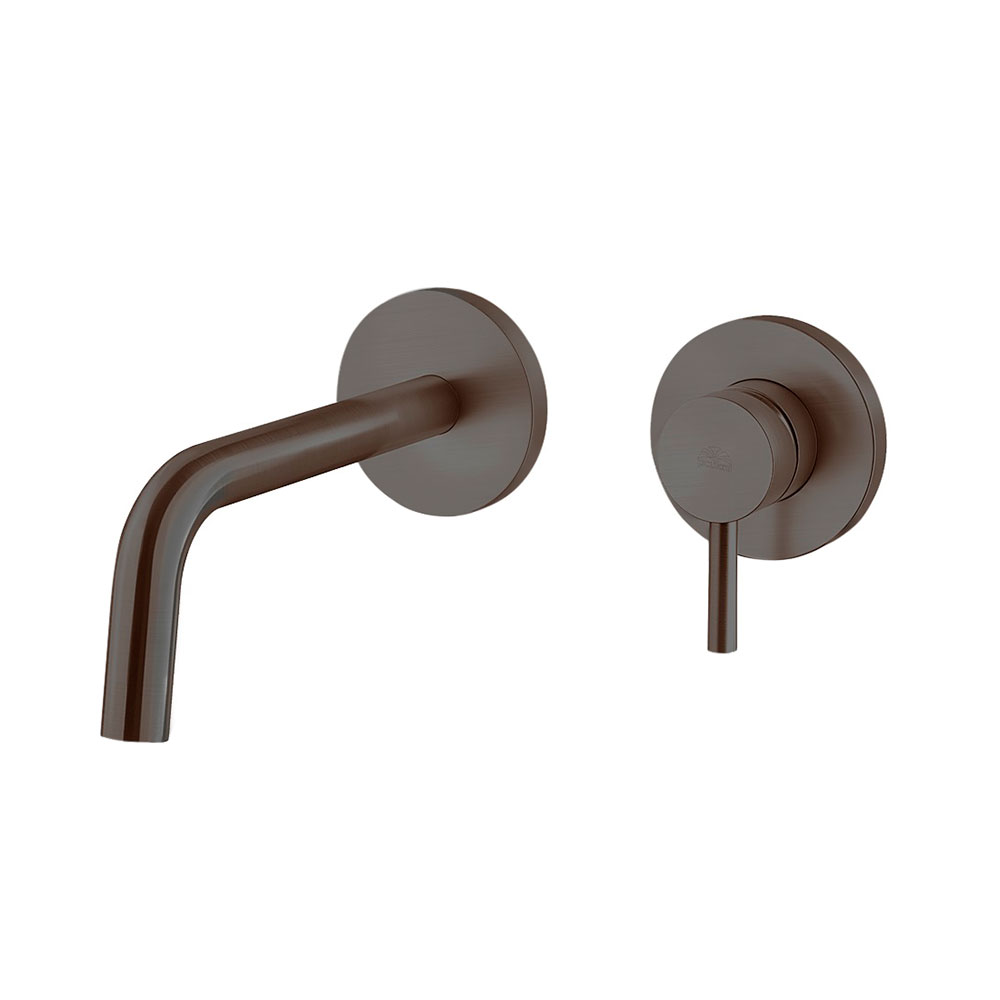 Змішувач для умивальника настінний Paffoni Light, вилив 17.8 см, Brushed Black Nickel (LIG105NKNSP70)