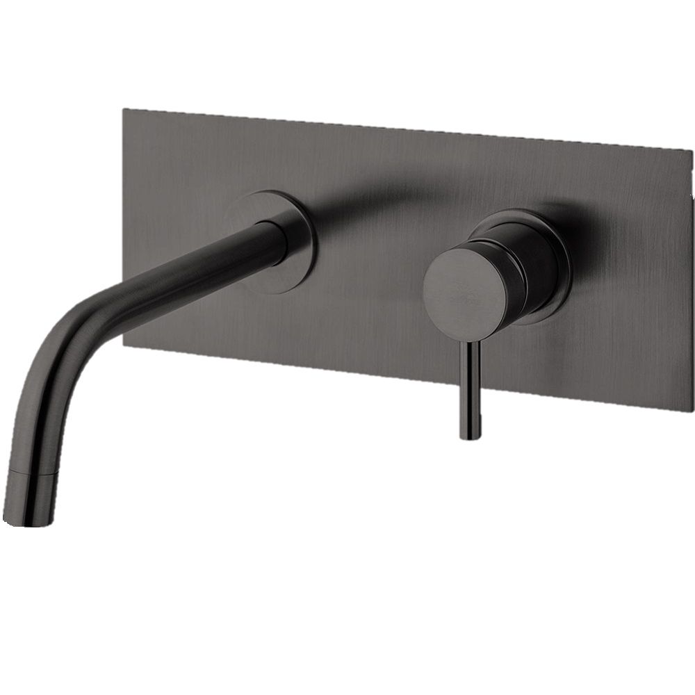 Змішувач для умивальника Paffoni Light, настінний, вилив 17.8 см, Brushed Black Nickel (LIG105NKNSP)