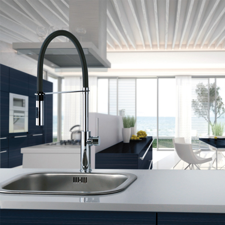 Змішувач для мийки Paffoni Light Professional, матовий чорний (LIG179NONO)