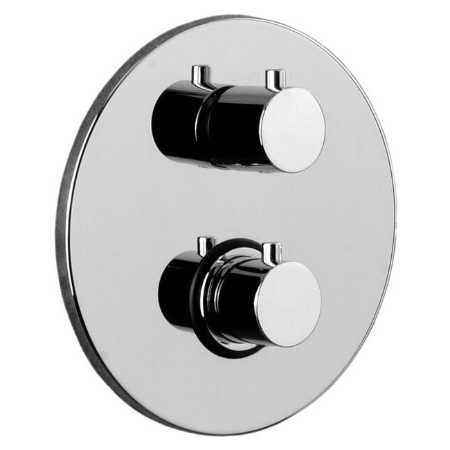 Змішувач для душу з термостатом Paffoni Light на 2 споживача, сталь (LIQ018ST)