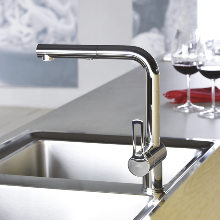 Змішувач для мийки Paffoni Ringo зі знімним душем, хром (RIN185CR)