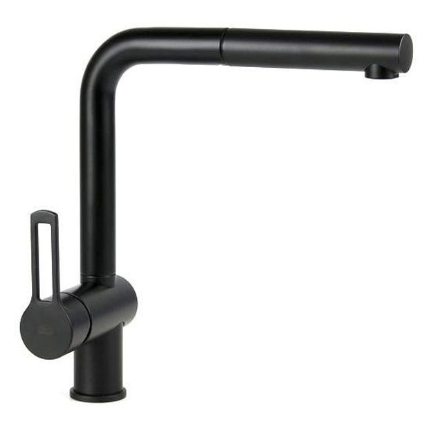 Змішувач для мийки Paffoni Ringo зі знімним душем, чорний матовий (RIN185NO)