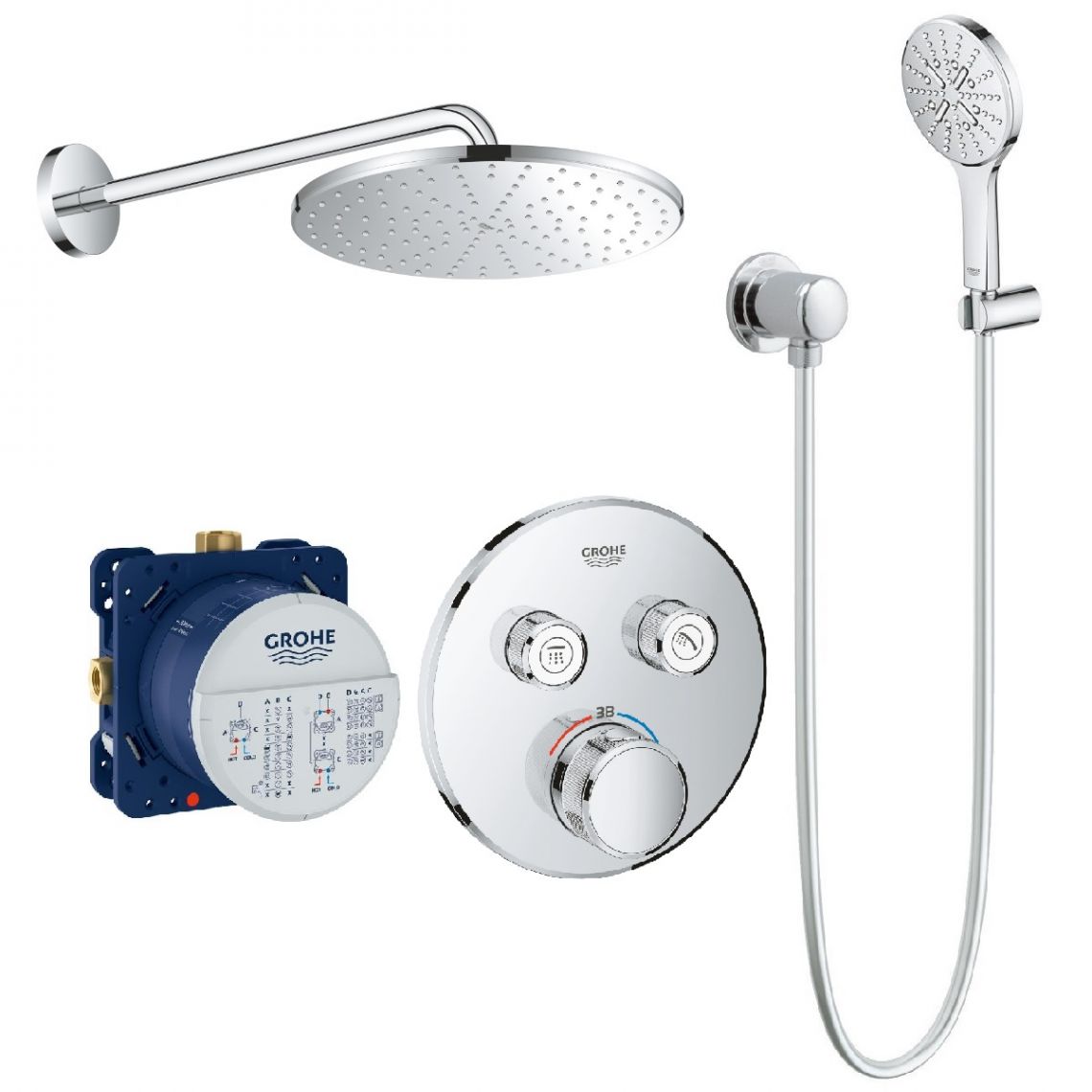 Комплект для душа Grohe Grohtherm Smartcontrol з Rainshower 310 Mono, хром (UA26406SC1)