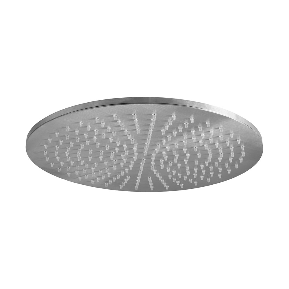 Душова система Paffoni Light, з термостатом, верхня лійка 300 мм, Steel Looking (ZCOL646KLIQST)