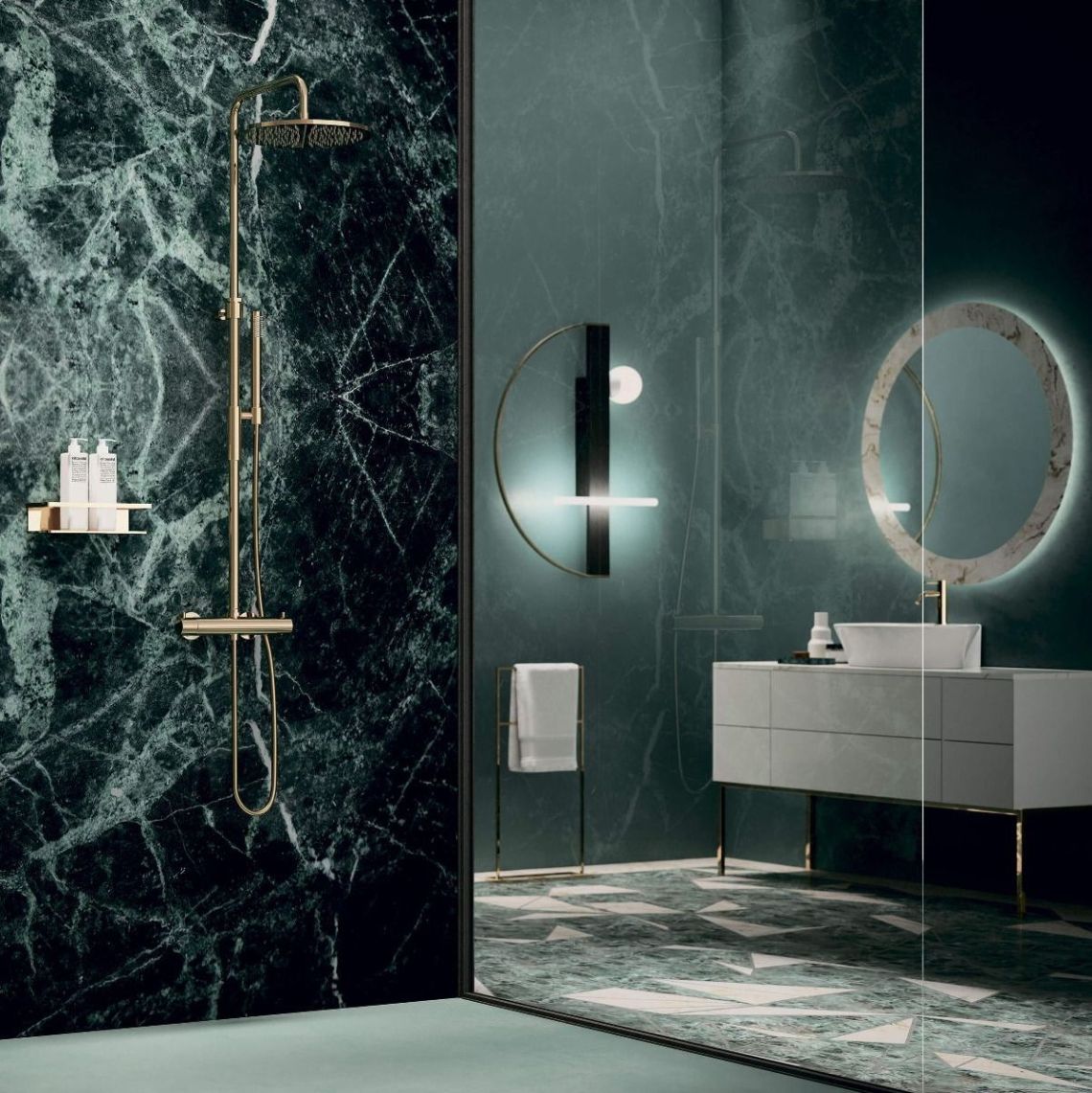 Душова система Paffoni Birillo з термостатом, верхнiй душ 225 мм, сталь (ZCOL646LIQST)