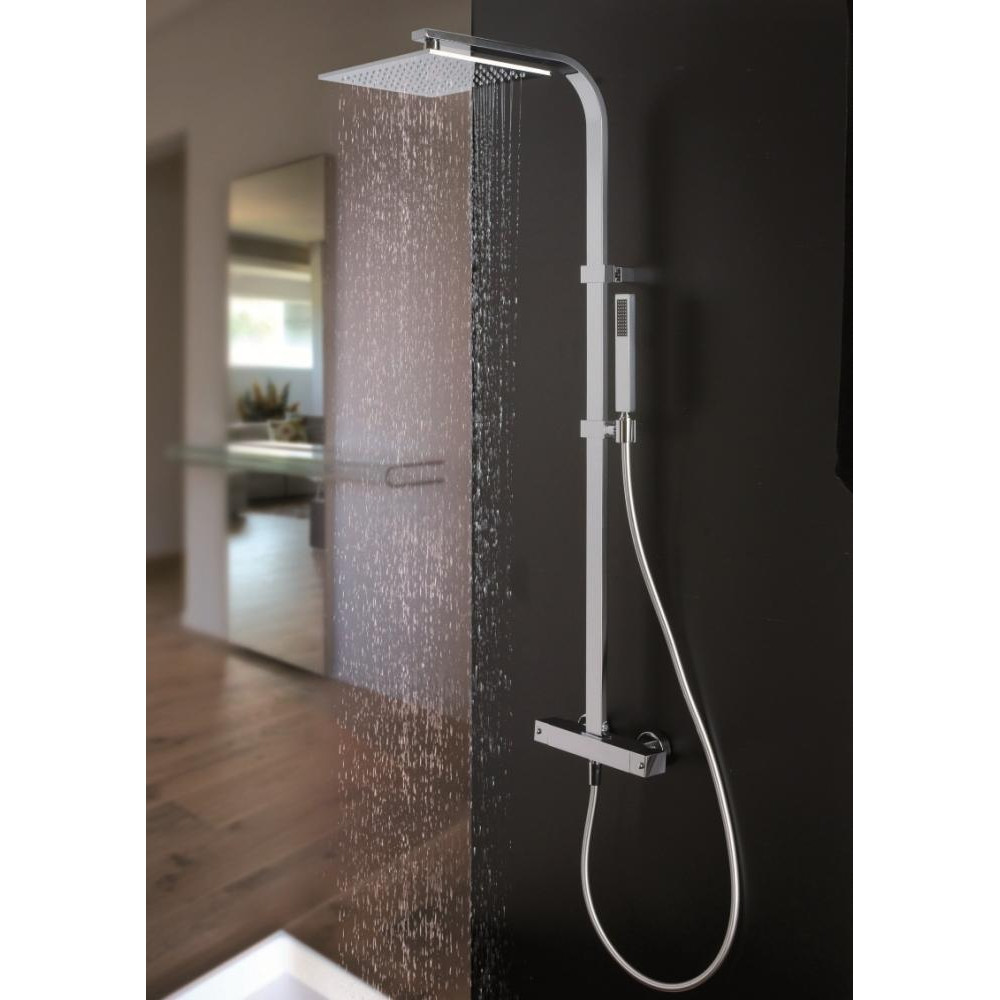 Душова система Paffoni City з термостатом, хром (ZCOL665CR)