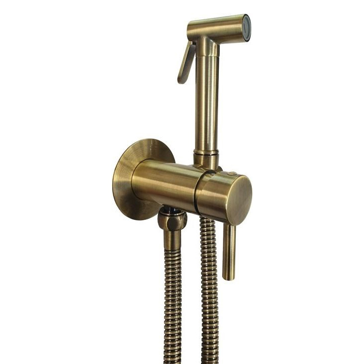 Гігієнічний душ зі змішувачем Paffoni Tweet Round Mix, бронза (ZDUP110BR)