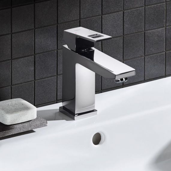 Змішувач для умивальника Grohe Eurocube M-Size, з донним клапаном, хром
