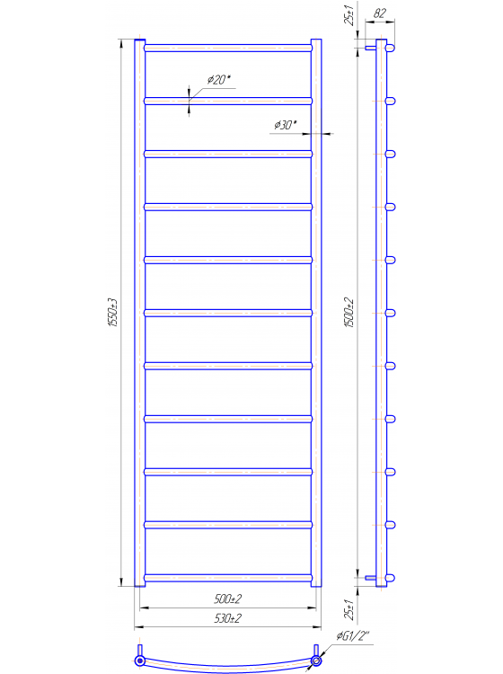 Класік HP 1550x530/500