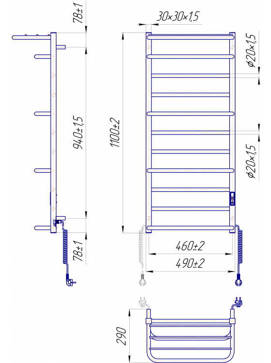 Люксор-I 1100х500 TR K таймер-регулятор