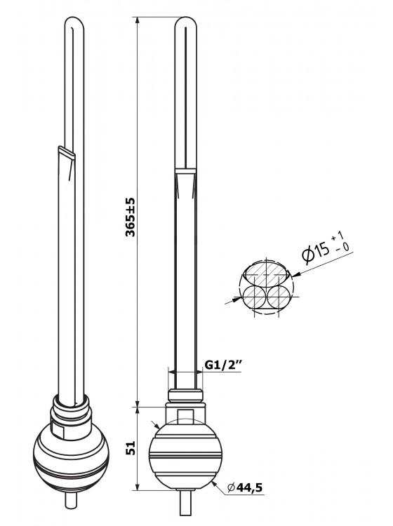 ТЕН REG 600W для рушникосушки