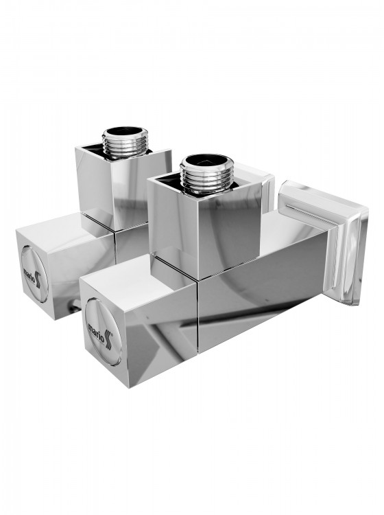 Кран кутовий квадрат, G1/2″ комплект