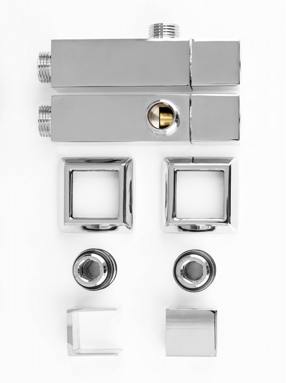 Кран кутовий квадрат, G1/2″ комплект