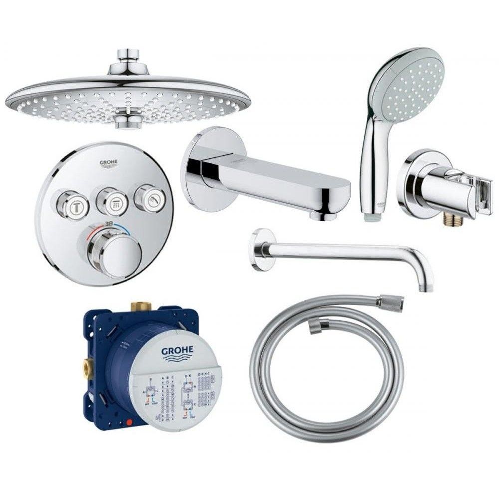 Комплект для душа Grohe Grohtherm Smartcontrol з Euphoria 260, на 3 споживача, хром (34614SC3)