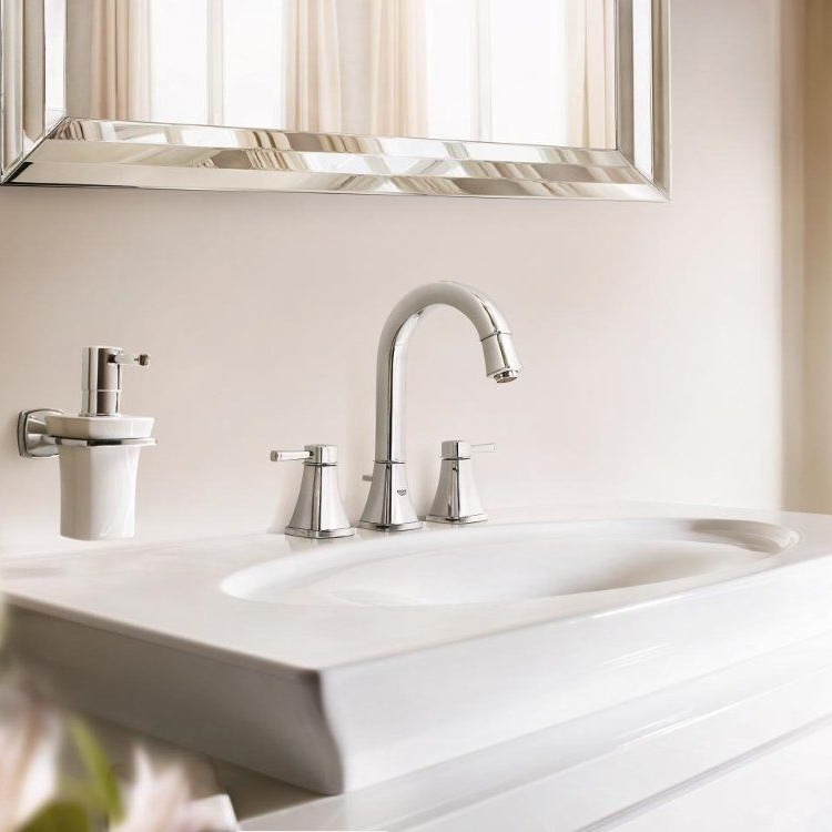 Змішувач для умивальника Grohe Grandera M-Size на 3 отвори, хром (20389000)