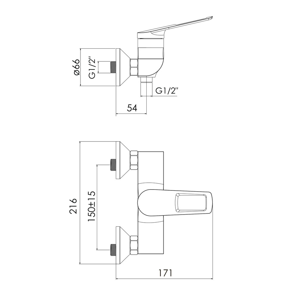 ELIO змішувач для душа, хром