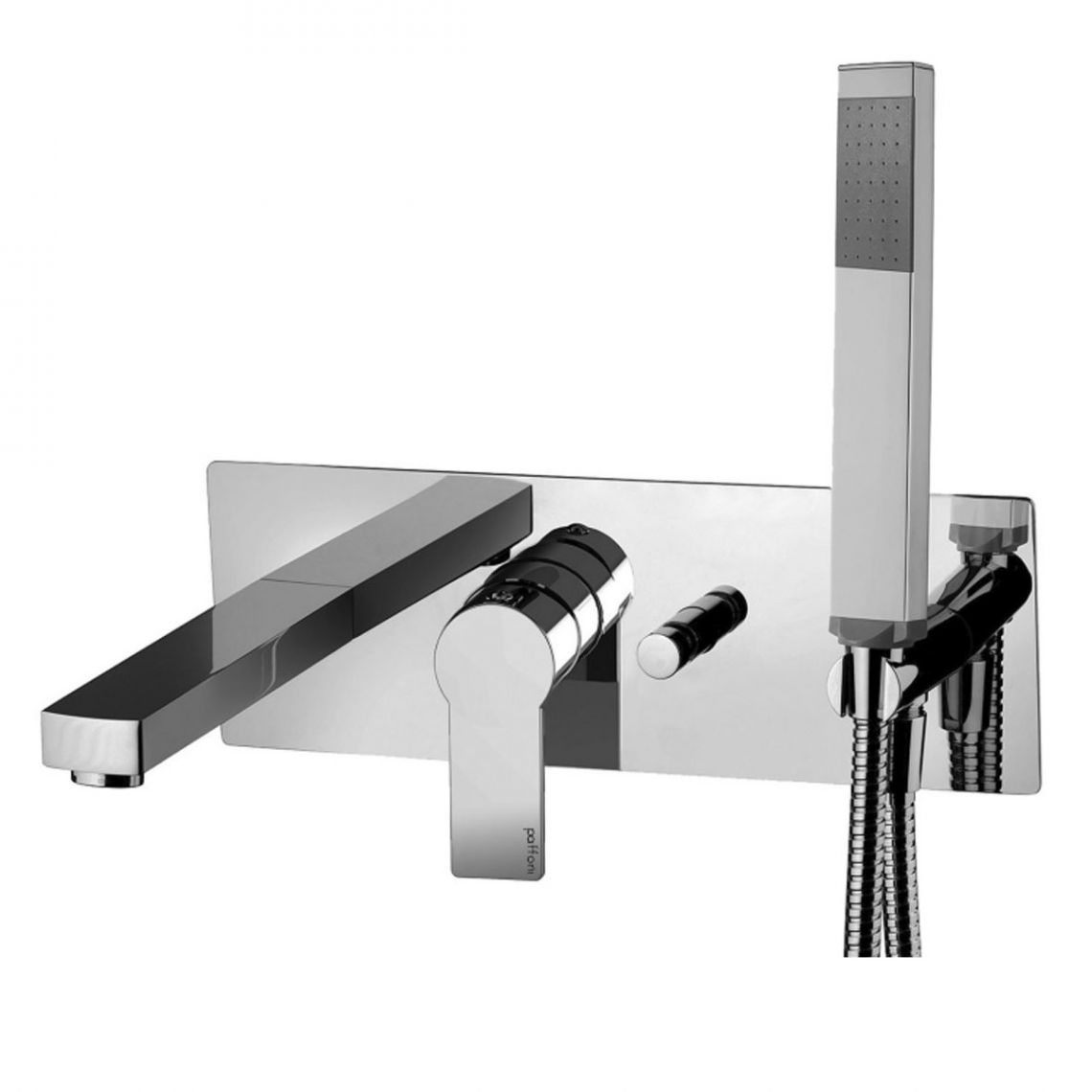 Змішувач для ванни Paffoni Tango зі стіни з душовим гарнітуром, хром (TA001CR)