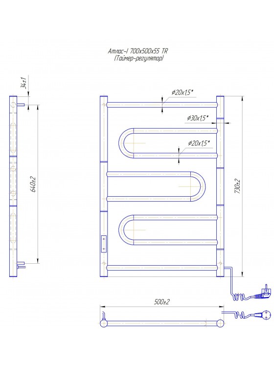 Атлас-I 700х500 TR таймер-регулятор