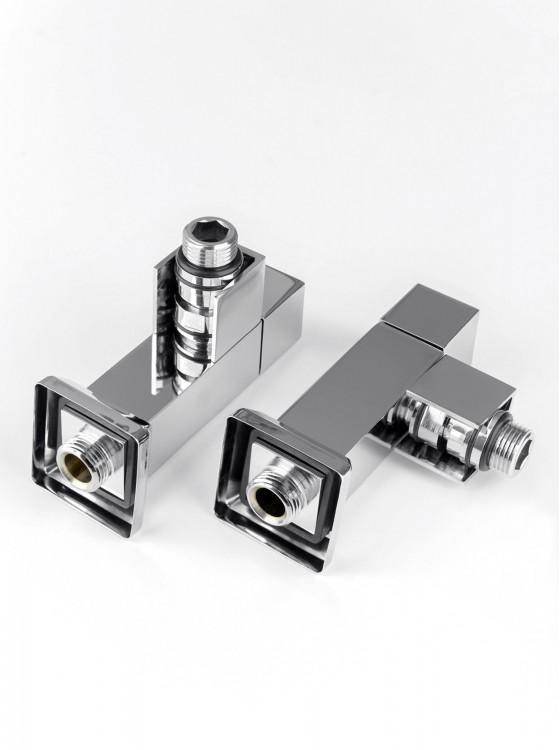 Кран кутовий квадрат, G1/2″ комплект