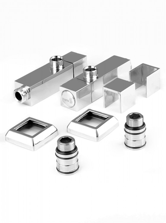 Кран кутовий квадрат, G1/2″ комплект